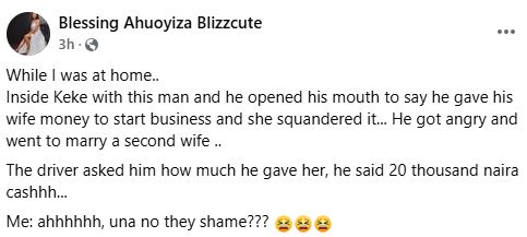 Man Marries Second Wife Because His First Wife Squandered N20k He Gave Her To Start A Business