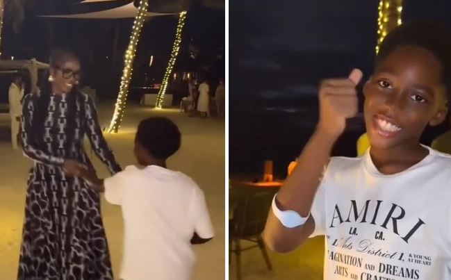 Tiwa Savage And Son, Jamil Having A Mom And Son Date Night (Video)