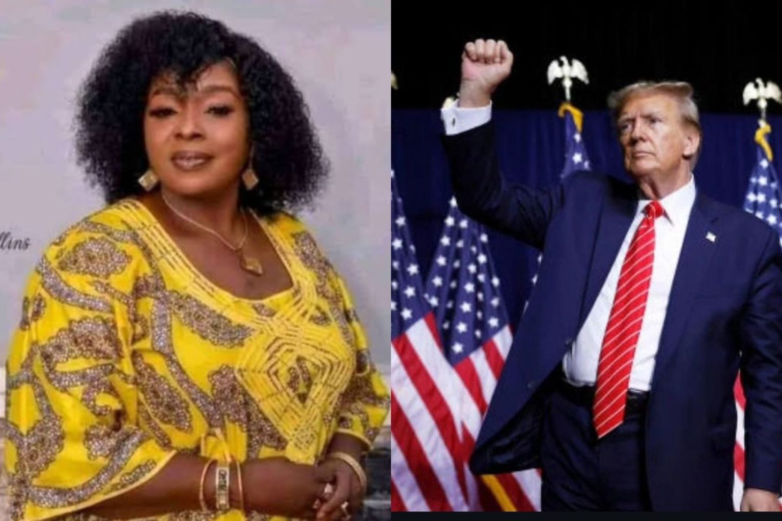 Rita Edochie celebrates the inauguration of Donald Trump as US new president