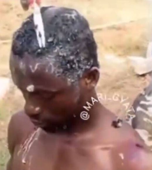 Thief’s Hair Shaved Off After Being Caught In The Act (Video)