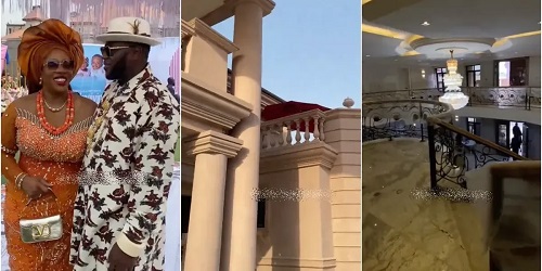 Nigerian Man Hailed For Gifting Wife Palatial House As Push Gift (Video)