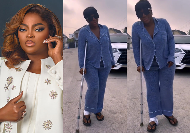 Funke Akindele Sympathises With Destiny Etiko After She Sustained Serious Injury (Video)