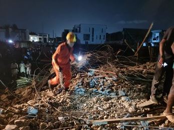 Two Bodies Recovered As Two-storey Building Collapses In Lagos (Video)