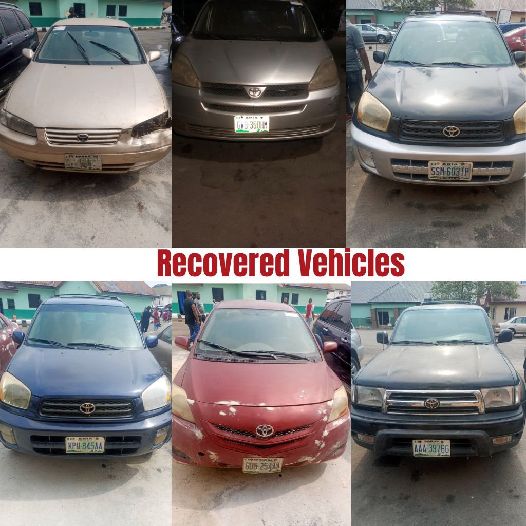 Police Track, Recover Six Stolen Vehicles, Ask Owners To Come For Identification In Abia