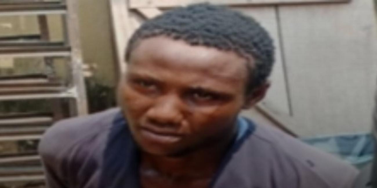 Photo Of Suspected Vandal Of Aba Power Infrastructure Who Was Nabbed By Security Operatives In Abia