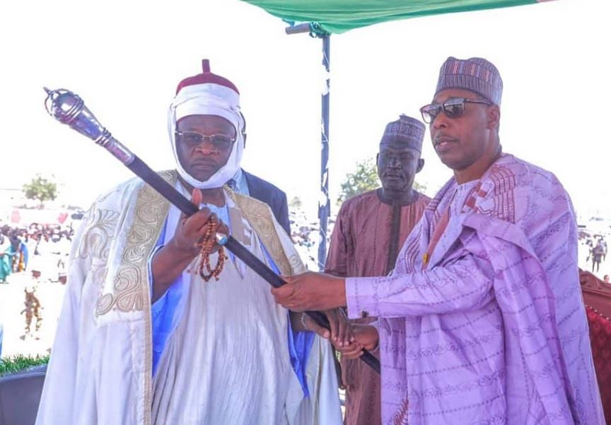 Governor Zulum Presents Staff Of Office To New Shehu Of Dikwa