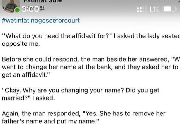 Lawyer Shares Encounter With Man Insisting His New Wife Changes Her Signature Alongside Her Maiden Name