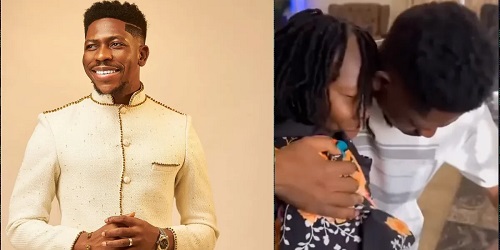 Moses Bliss Emotional As Mother Prays For Him On 30th Birthday