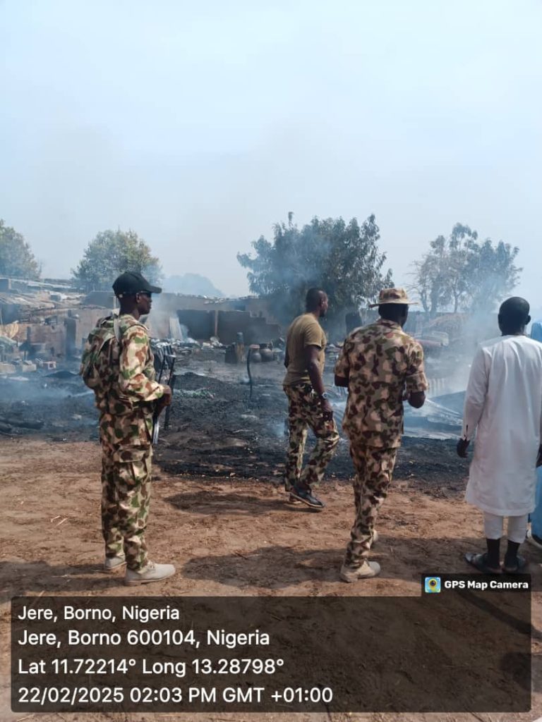 How Nigerian Soldiers Prevented Massive Destruction In Borno Fire Outbreak