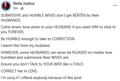 Submissive And Humble Wives Don’t Get Beaten By Their Husbands