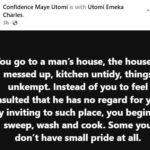 Instead Of Sweeping, Washing And Cooking, You Should Feel Insulted When A Man Invites You To His Dirty House