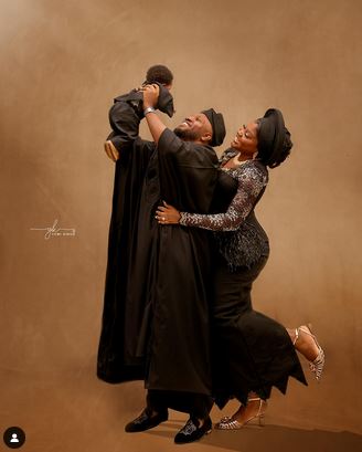 Sunmisola Agbebi And Yinka Okeleye Take Son To Church (Photo)