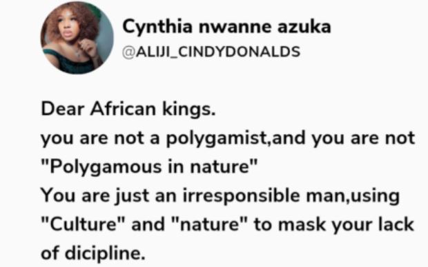 You Are An Irresponsible Man Using “Culture” And “Nature” To Mask Your Lack Of Discipline