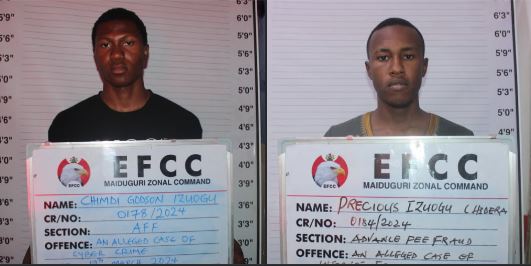 Two Yahoo Boys Jailed in Maiduguri (Photo)