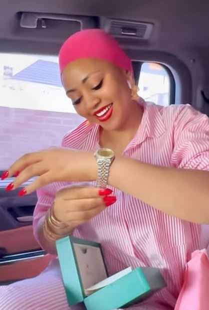 Regina Daniels Flaunts New Rolex Watch (Video)