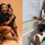 Video of Ini Edo Teaching Daughter How to Spell