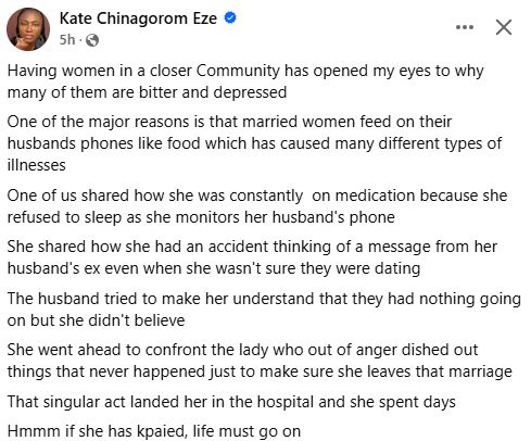 Many Married Women Are Bitter And Depressed Because They Monitor Their Husbands’ Phones